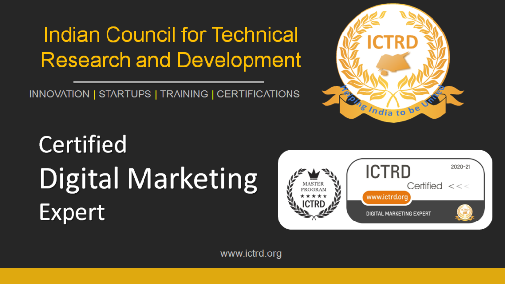 ICTRD Certified Digital Marketing Expert Certification