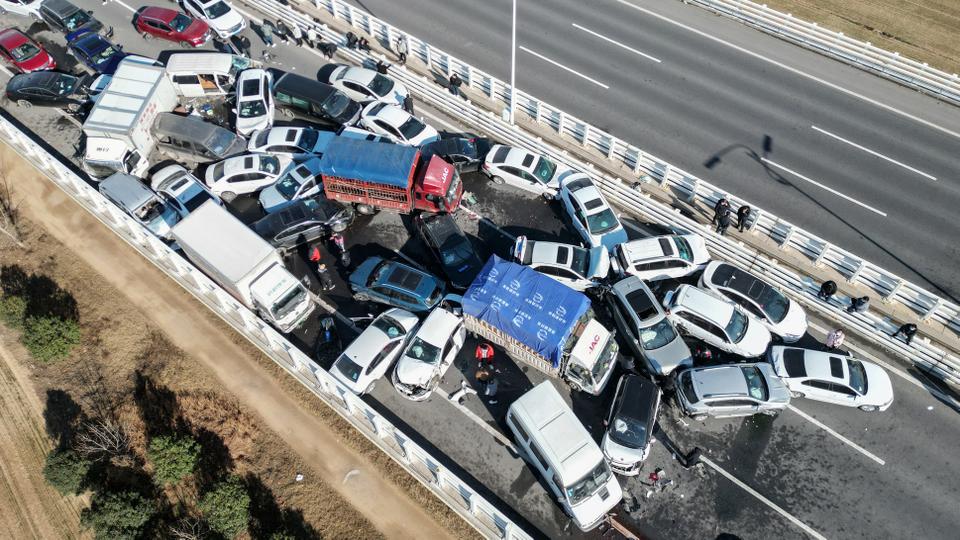 200 cars collide