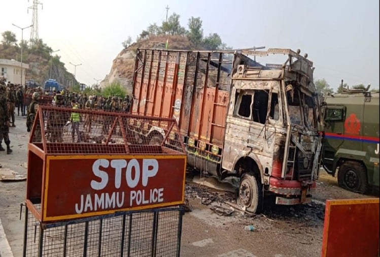 terrorist truck at Sidhra in Jammu
