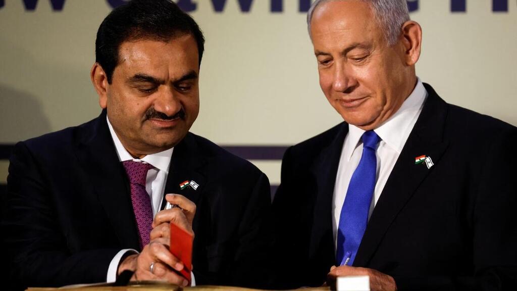 India's Billanior Adani and Israel PM Netanyahu