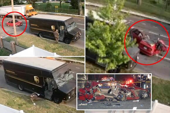 BMW's devastating crash with UPS truck