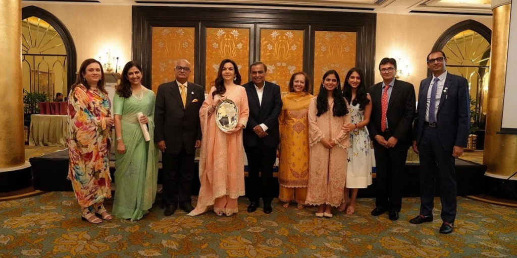 Nita ambani with award