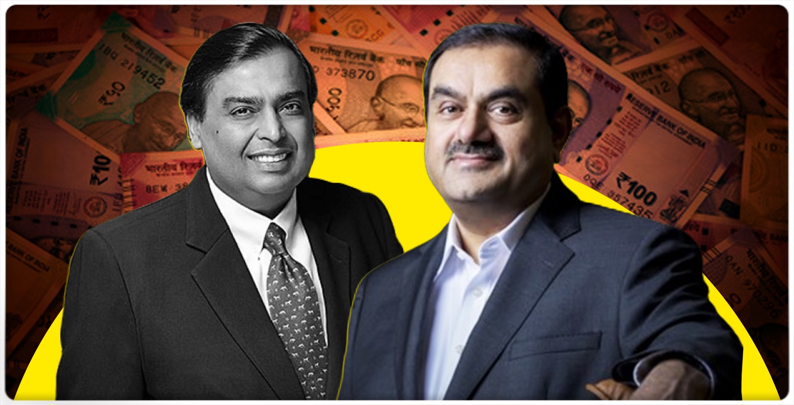 Mukesh Ambani and Gautam Adani