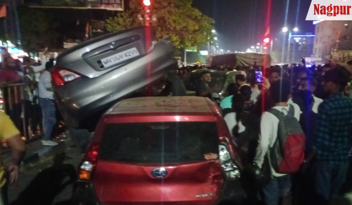 Nagpur: Container Crash at Mankapur Chowk