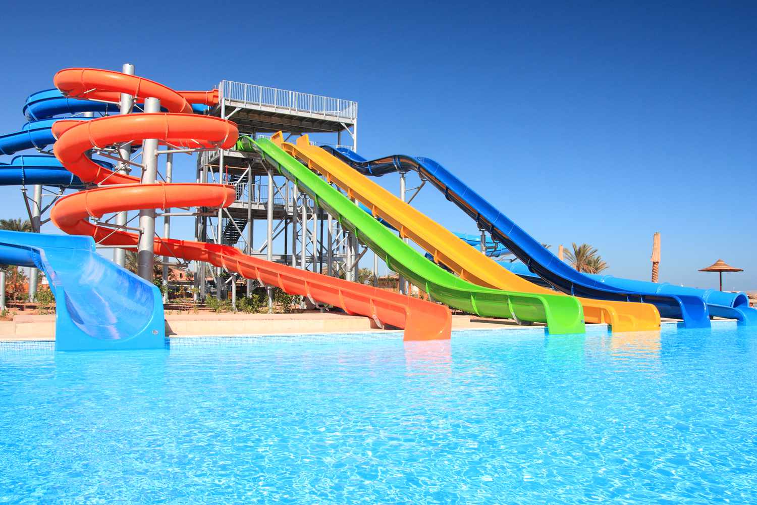 Waterpark slides