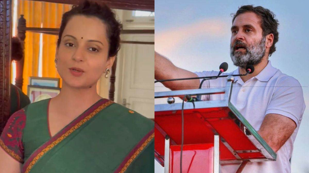 Kangana Ranaut and Rahul Gandhi