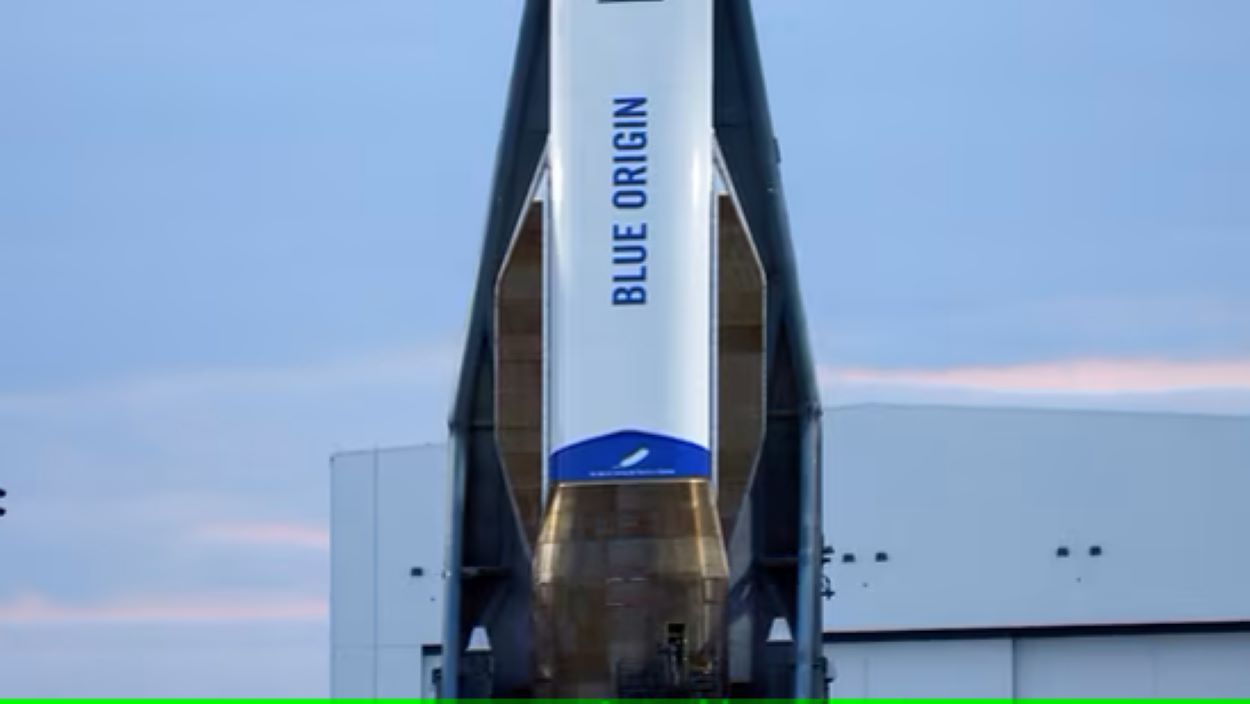 A Blue Origin New Glenn rocket