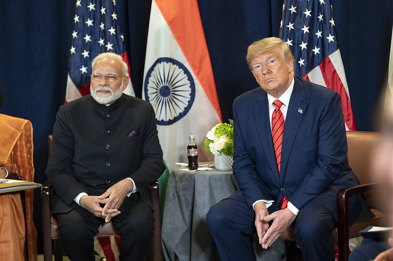 President Donald Trump and Prime Minister Narendra Modi during a news conference in the East Room of the White House.