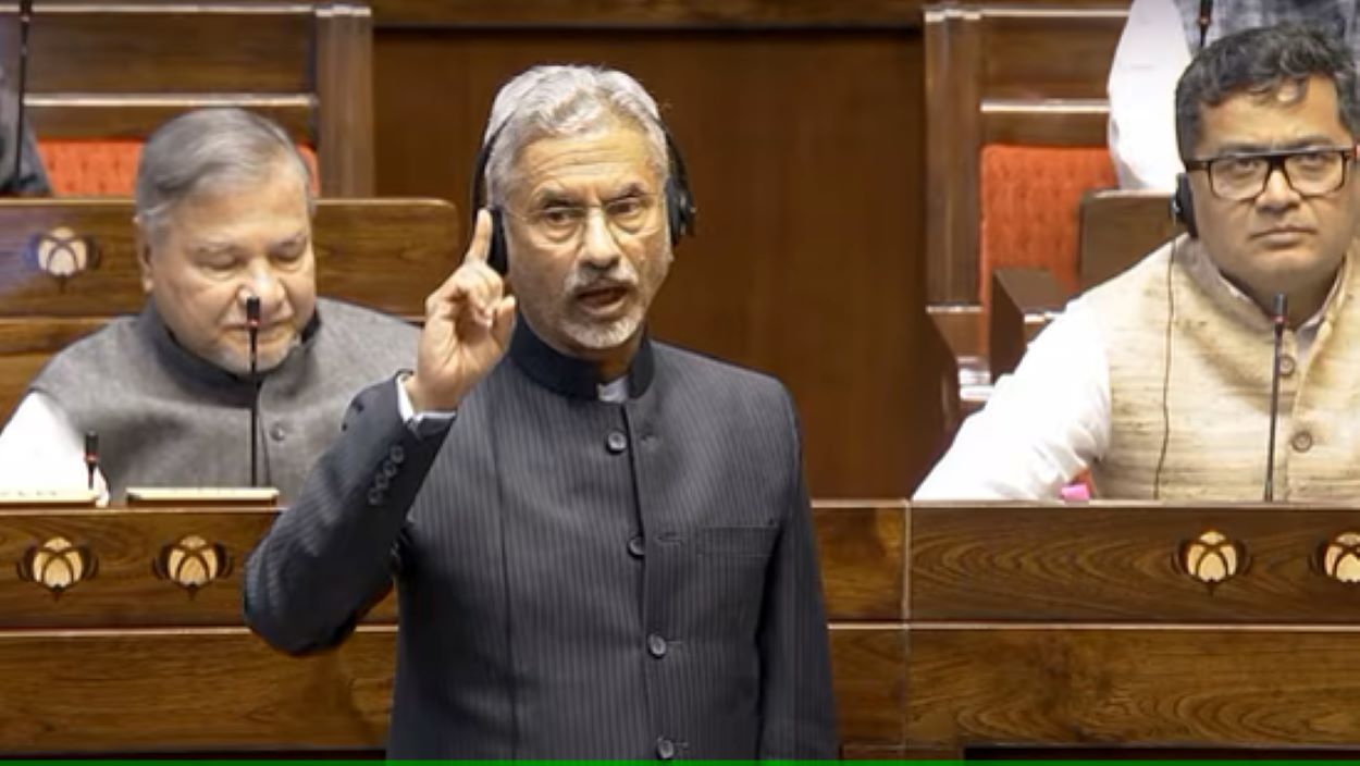 External Affairs Minister S. Jaishankar speaks in Rajya Sabha during Parliament's budget session